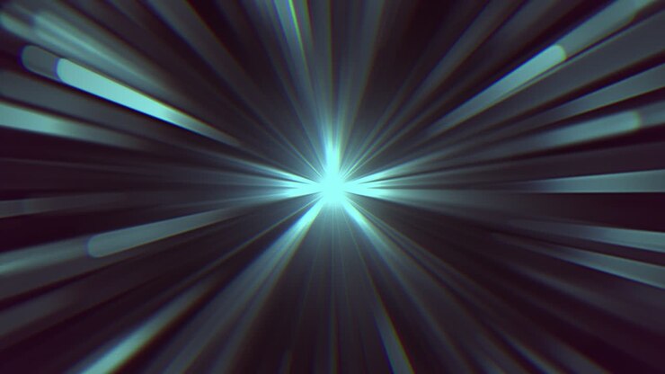 Abstract blue rays and lines in 80s style
