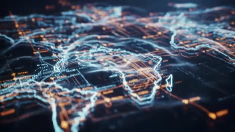 intricate visualizations reveal the complexity of city networks and digital pathways, highlighting the flow of data across urban landscapes rendered in bright colors and patterns.