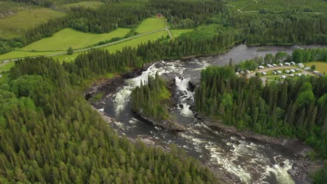 Ristafallet-waterfall-in-the-western-part-of-Jamtland-is-listed-as-one-of-the-most-beautiful-waterfalls-in-Sweden.