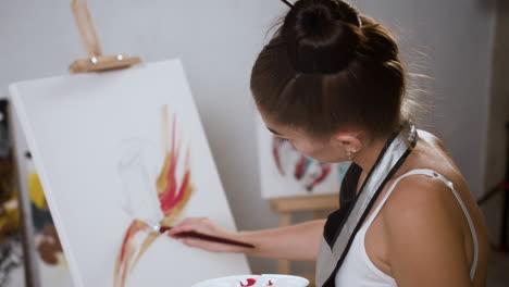 artist creating a painting