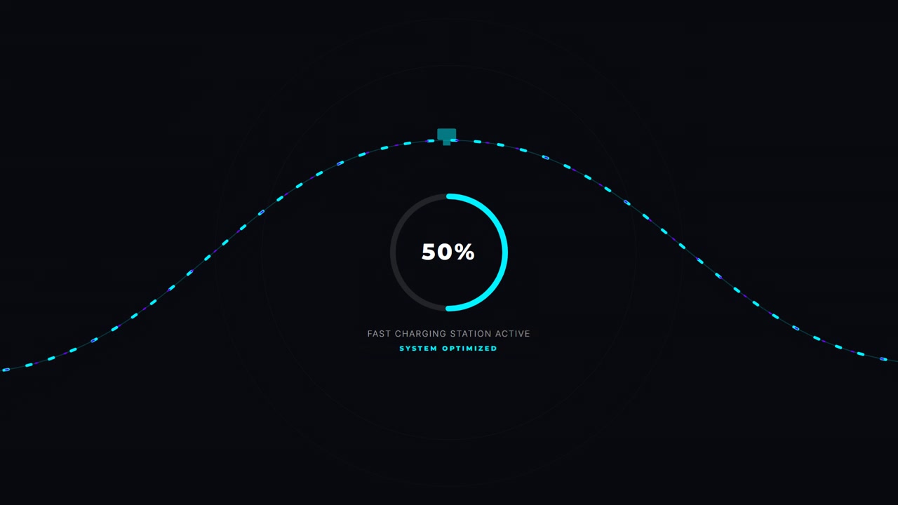 Digital Charging Progress Interface with Percentage Counter