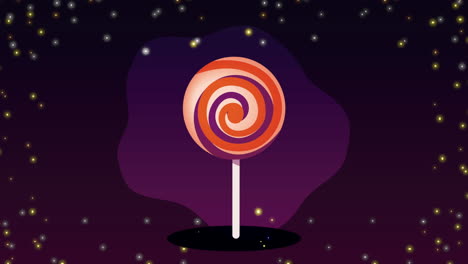 happy halloween animation with lollipop