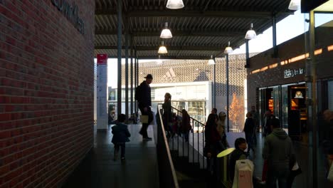 shopping mall interior with people