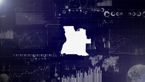 Unternehmenshintergrund-Des-Landes-Angola-Mit-Abstrakten-Elementen-Von-Datenanalysediagrammen.-Ich-Zeige-Ein-Technologisches-Video-Zur-Datenanalyse-Mit-Globus,-Wachstum,-Grafiken-Und-Statistischen-Daten-Des-Landes-Angola.