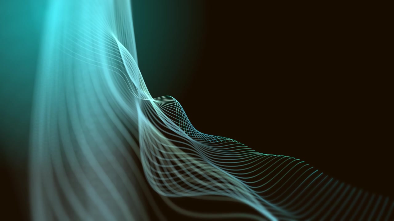 Flowing background lines with subtle glowing blue