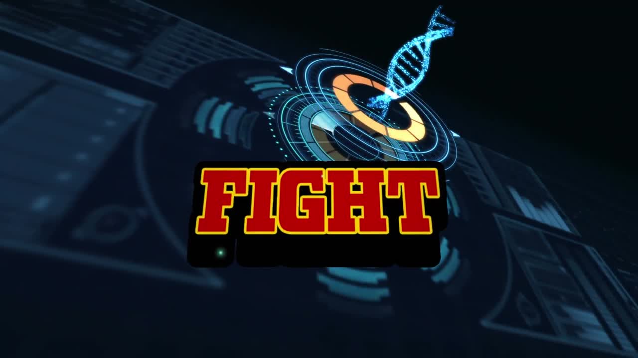 디지털 인터페이스를 위해 싸우는 애니메이션