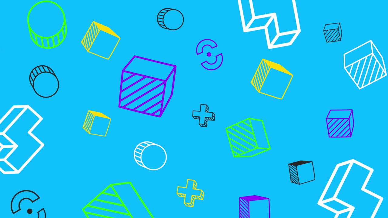el diseño de memphis abstracto fondo animado