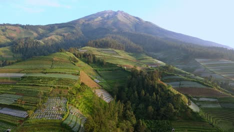 Schönheit-Des-Mount-Sumbing-In-Indonesien,-Luftaufnahme