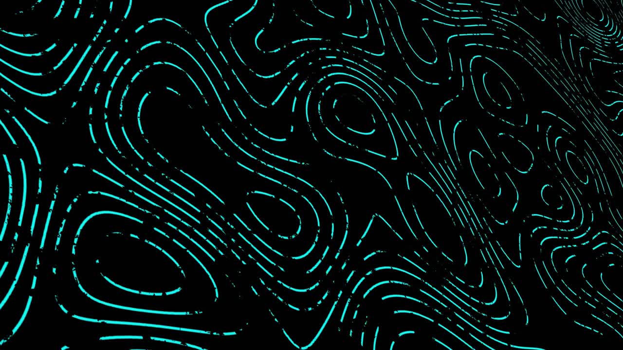 Turquoise contours sweeping white circuitry animating inward revealing letter A and forming AI logo