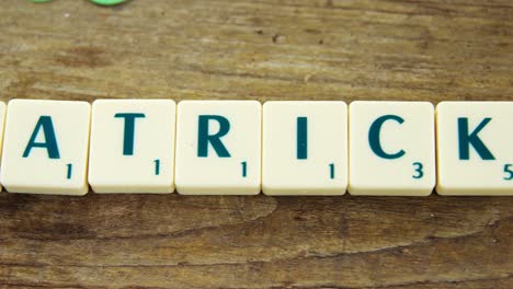 Close-up-view-of-st-patricks-day-bananagram-message