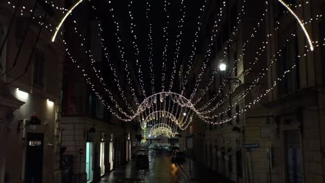 christmas 2020, christmas decorations in the streets of the center of rome