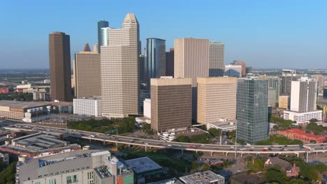antena del centro de houston y sus alrededores
