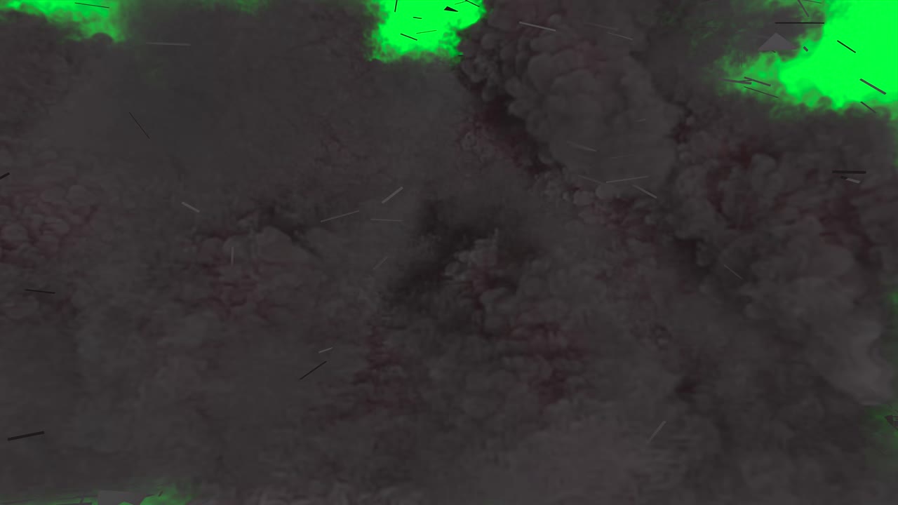 pantalla verde de humo de la explosión