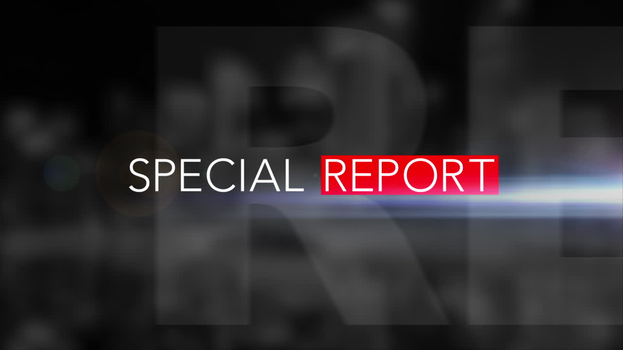 &ldquo;SPECIAL REPORT&rdquo; 3D Motion Graphic with black background