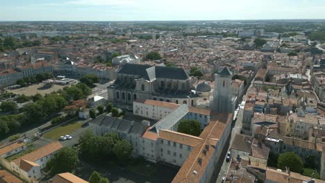 cathedral of saint-louis and cityscape, la rochelle, charente maritime in france