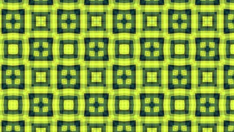 abstract looped background of fluorescent green and black cubes on a plane of bright colors