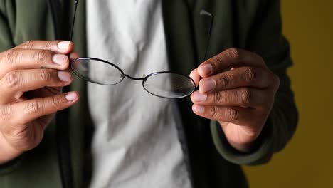 person holding glasses