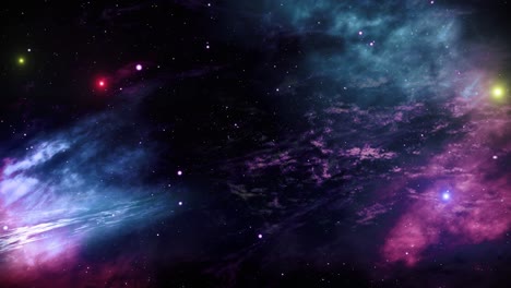 galaxia del espacio profundo, nebulosa y estrellas
