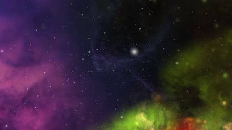 las nubes nebulosas se mueven entre las estrellas del universo, el espacio exterior