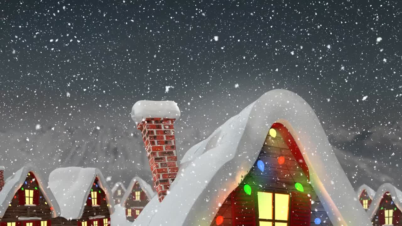 시골 에 눈 이 내리고 있다