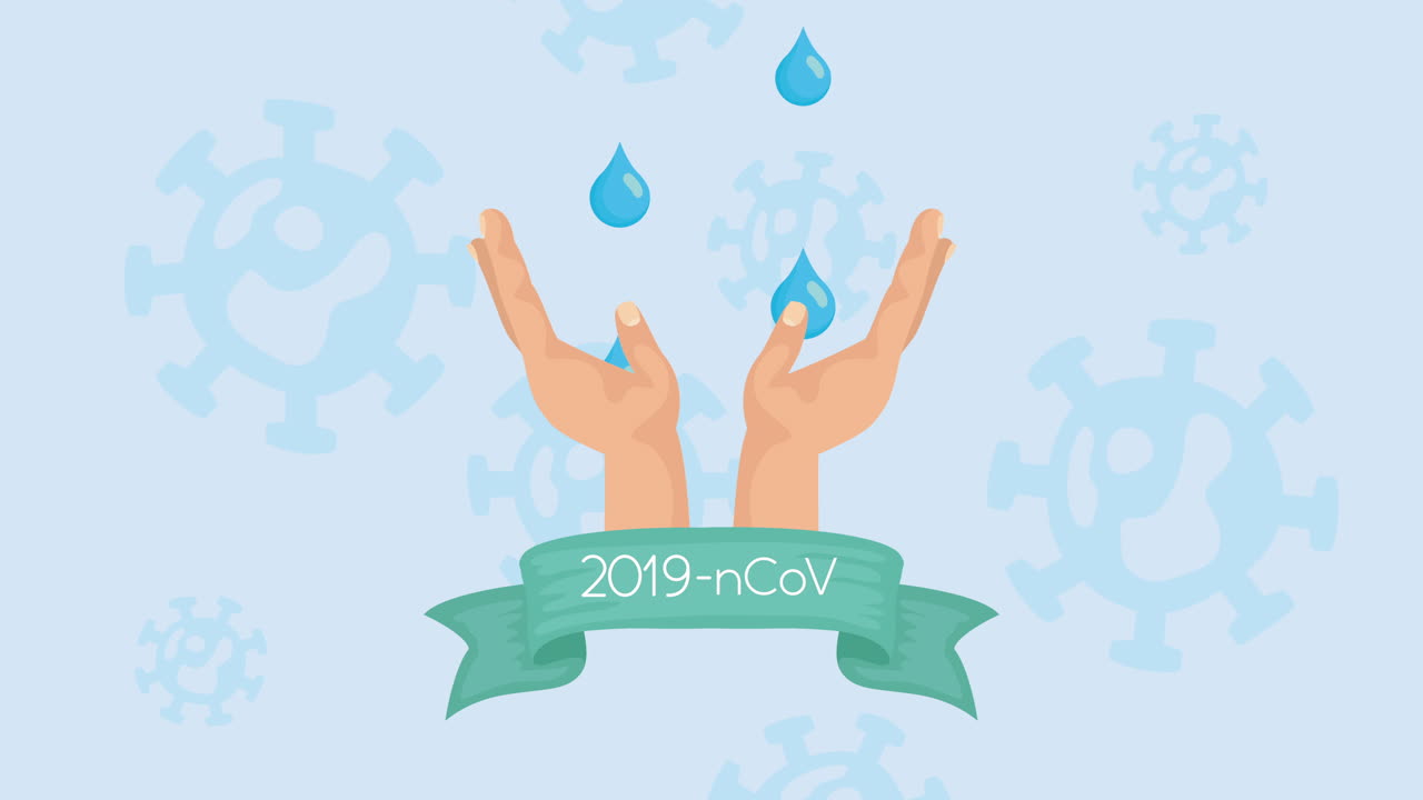 코로나19와 관련된 손 기 및 위생 인식 이미지