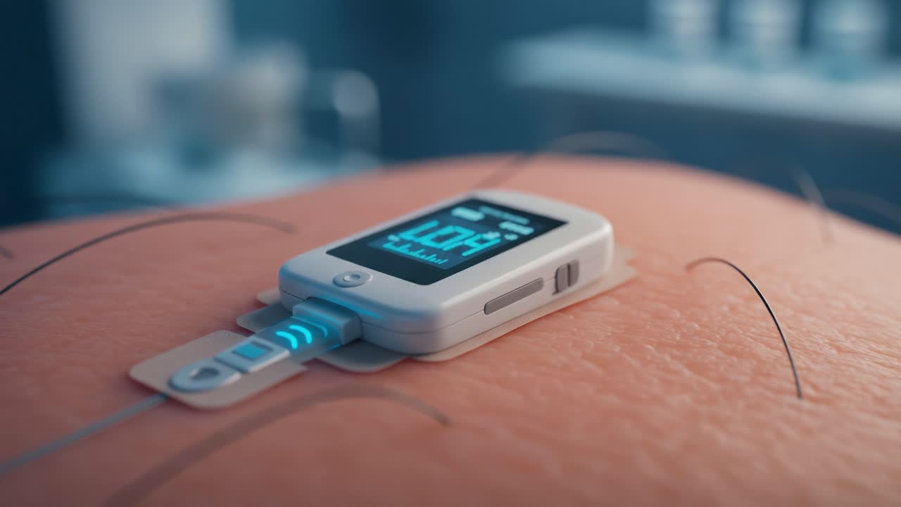 A Close-Up View of a Medical Monitoring Device Displaying Vital Signs on Skin, Highlighting the Importance of Technology in Health Management