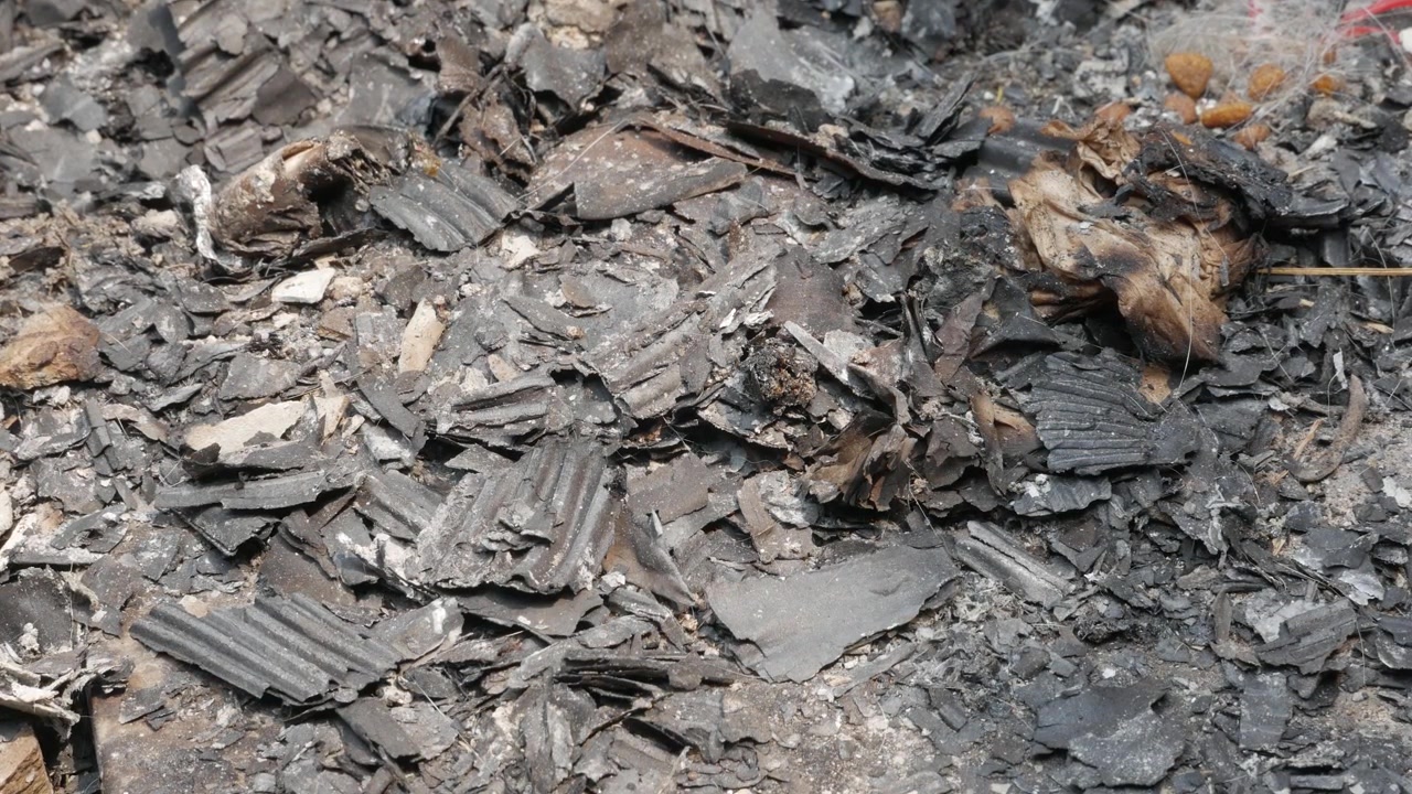 Burnt Charred Debris and Ash Texture Background