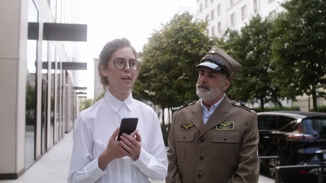 Young woman starting an interview