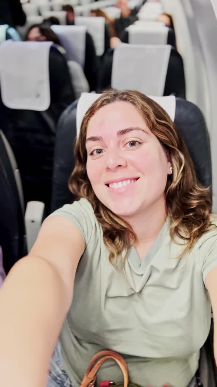 Woman Enjoying the View from a Window Seat