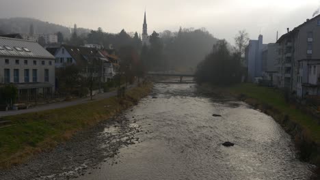 switzerland sunset sun light adliswil sihl river panorama 4k