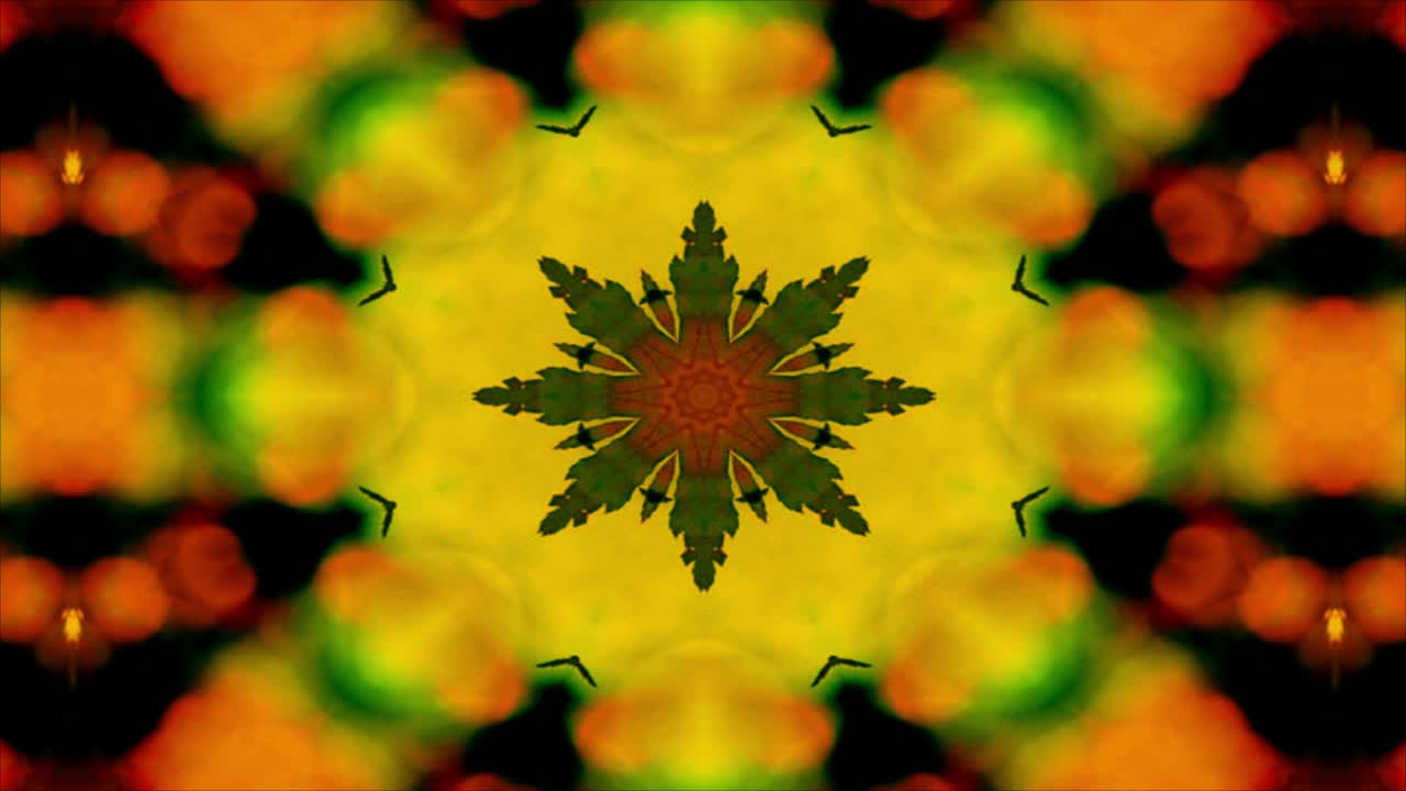 el fondo de movimiento del caleidoscopio abstracto, el fondo en bucle.