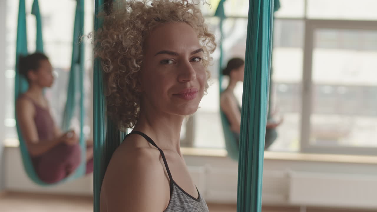 Blond-haired Yoga Practitioner Smiling