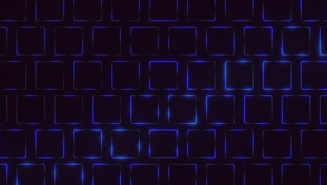 glowing blue square grid pattern on dark background