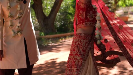 Indian-Couple-Wearing-Traditional-Wedding-Attire