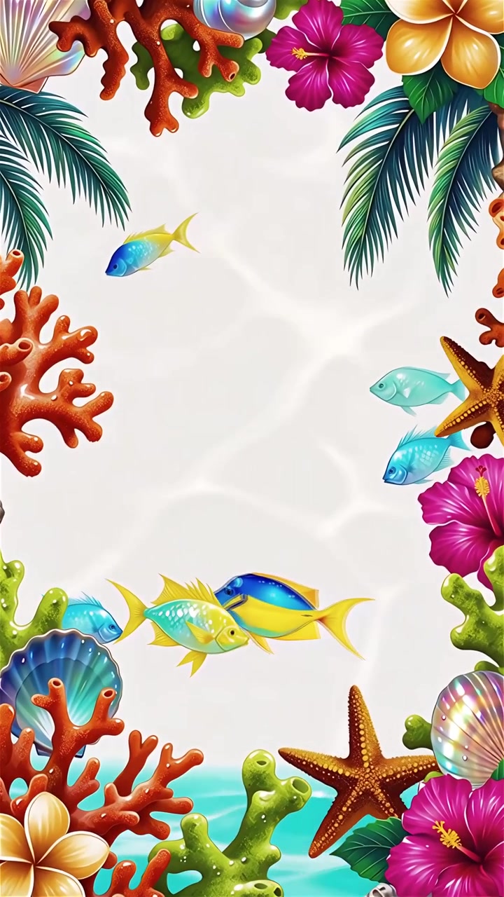 Tropical Summer Background Animation 4K