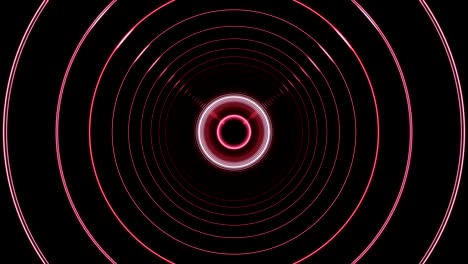 hermoso túnel de círculo abstracto con líneas de luz moviéndose rápidamente. conjunto de varios elementos de video. volando a través del túnel futurista de fondo de agujero de gusano. animación en bucle 3d.