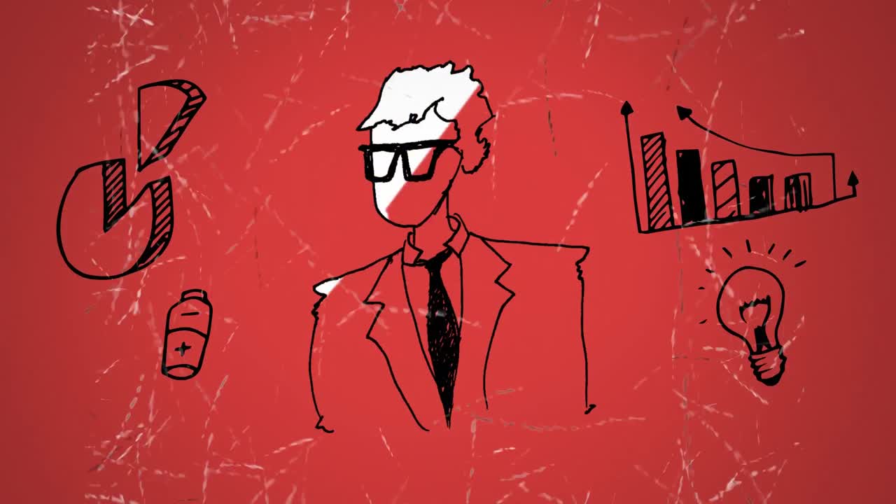 사업가 의 디지털 복합 스케치