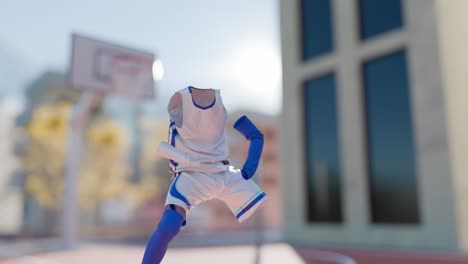 abstract basketball player outfit