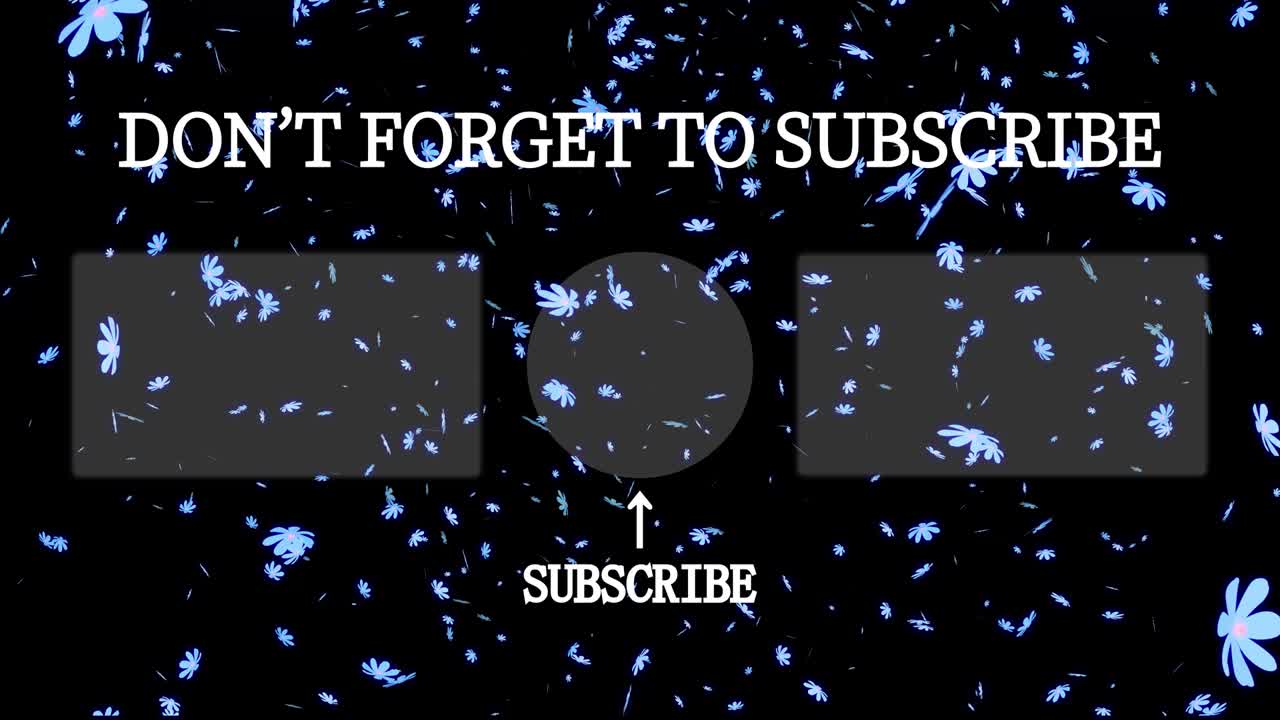 코스모스 꽃 입자 엔드 카드 엔딩 스크린 모션 그래픽