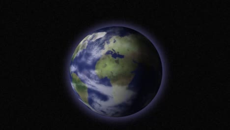 animación de una vista de australia desde el espacio