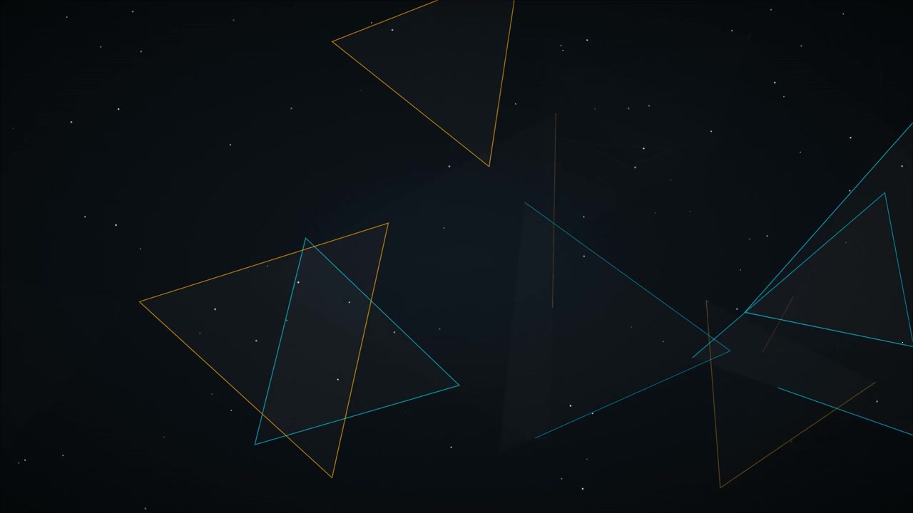 Abstract Motion Background with Floating Geometric Triangles