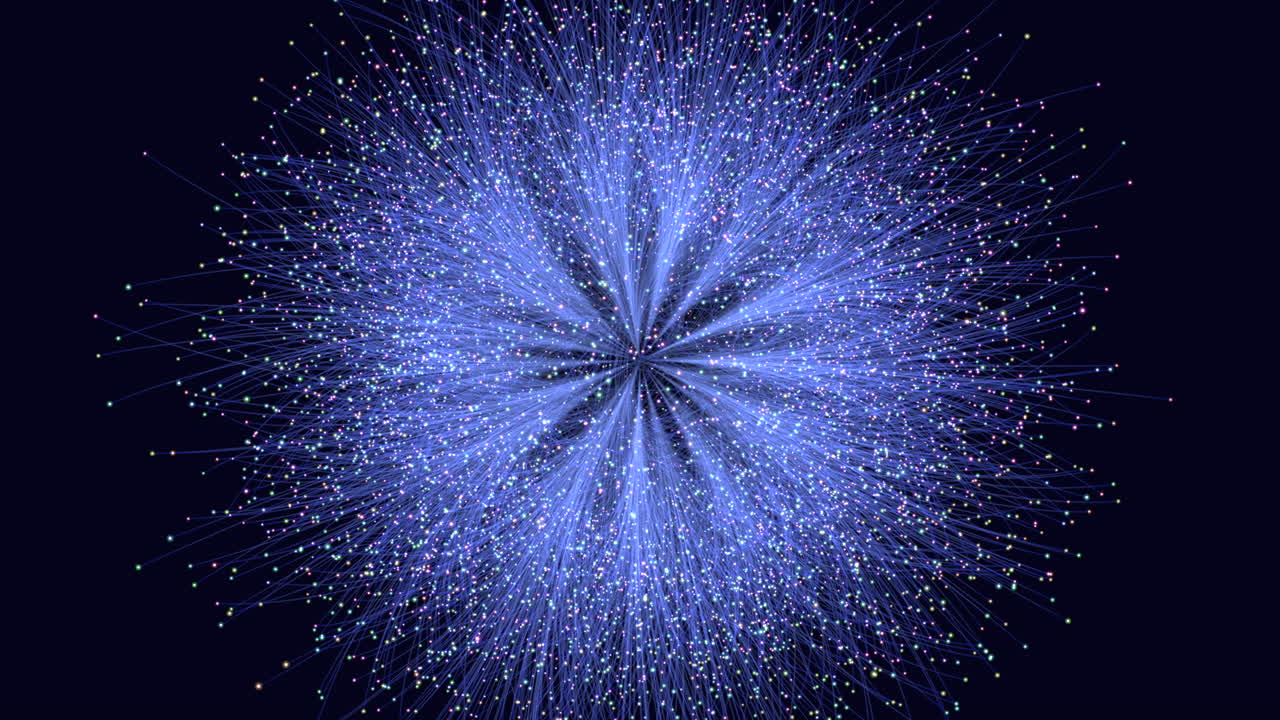 A Blue Sphere With Many Small Dots