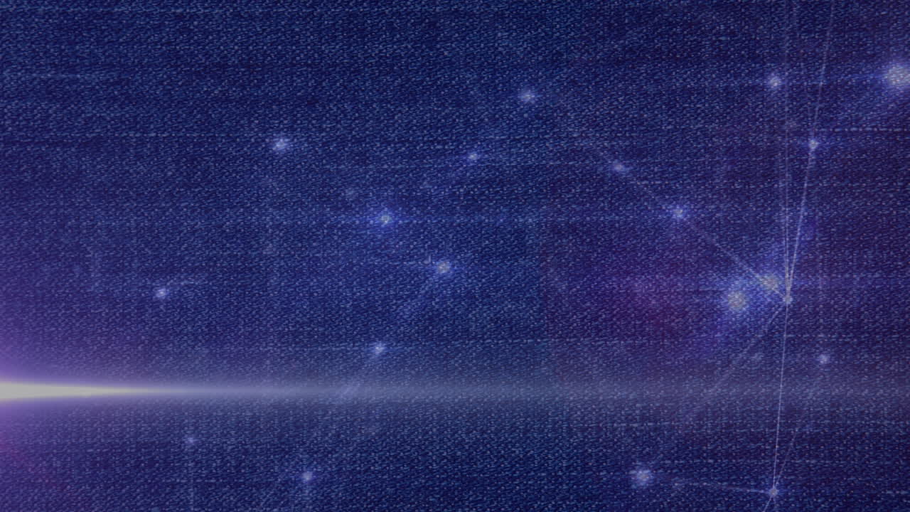 animación de la red de conexiones sobre fondo violeta