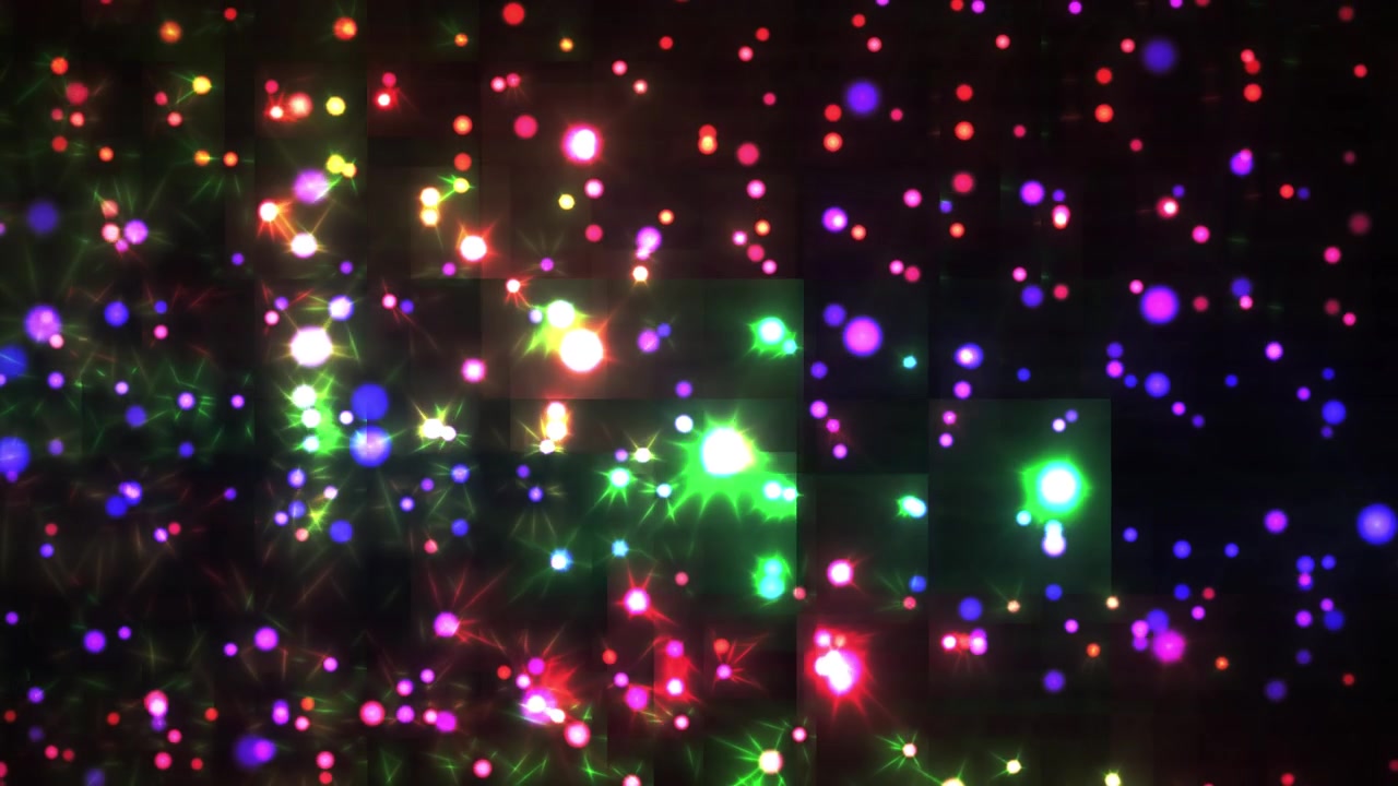 Fundo Abstrato de Partículas de Luz LED Multicoloridas Brilhantes