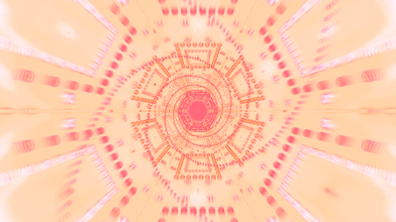 A tunnel design with circular patterns and bright colors moves smoothly in a loop. This creates a dynamic background for screensavers or live wallpapers. The flow of shapes gives a sense of motion