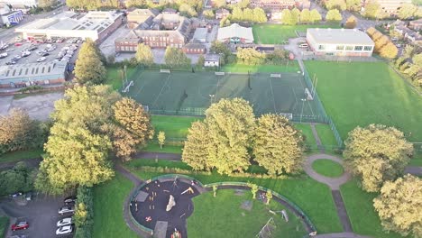 Aerial-shot-near-Old-Trafford-a-leisure-facilities-area