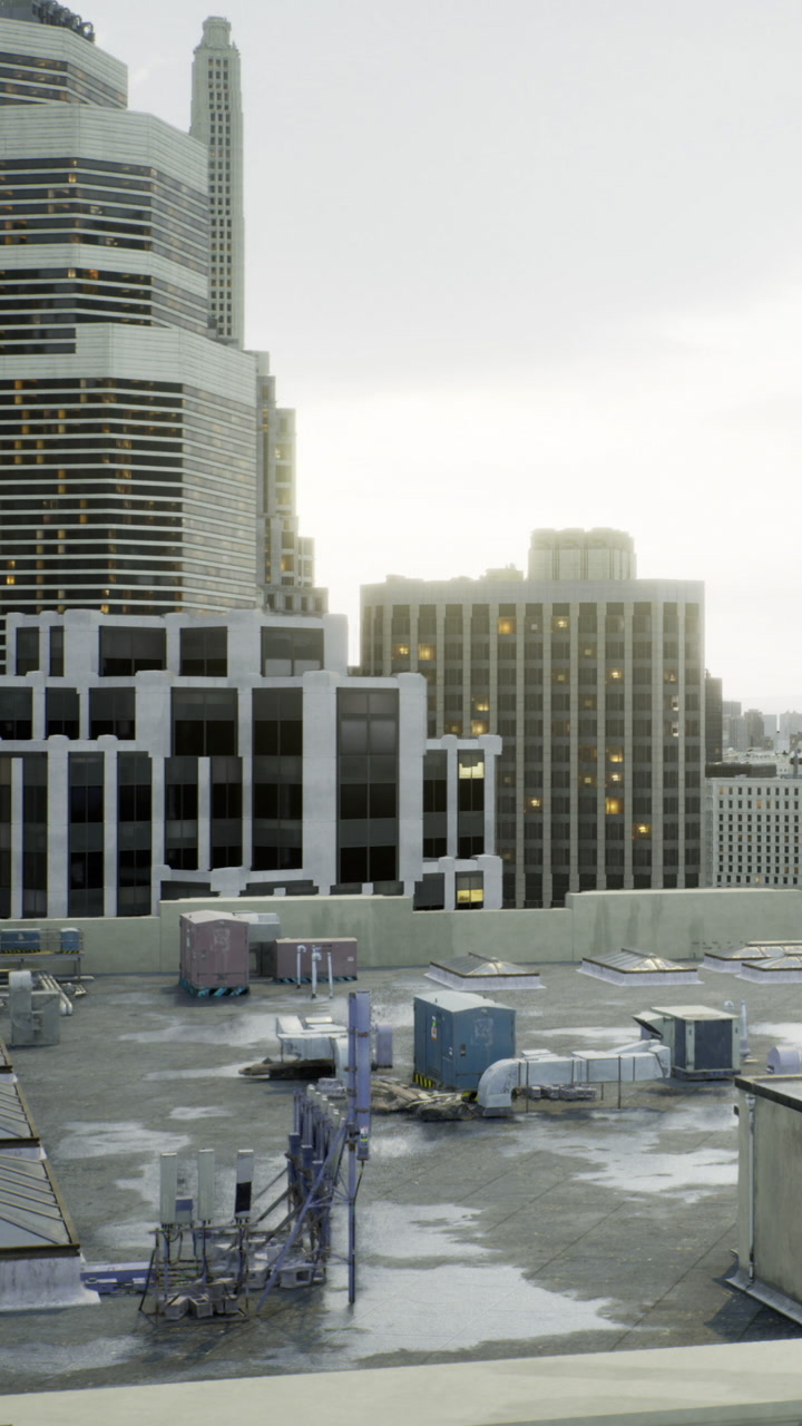 Vibrant city skyline at dusk showcasing rooftops and modern architecture