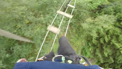 POV-Walking-Across-Tree-Top-Ladder