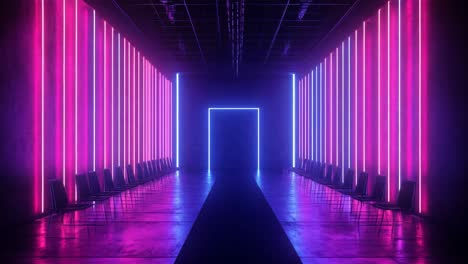 neon fashion show stage