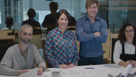 group portrait of mature engineers in the office